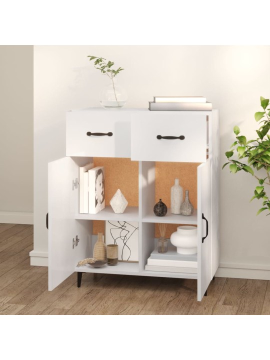 Kumode, balta, 69,5x34x90 cm, inženierijas koks
