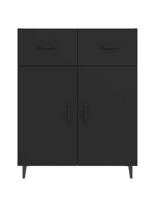 Kumode, melna, 69,5x34x90 cm, inženierijas koks