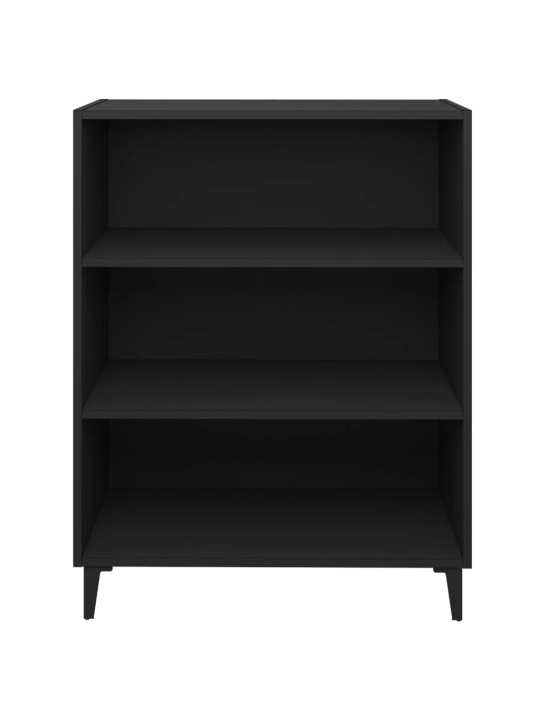 Kumode, melna, 69,5x32,5x90 cm, inženierijas koks