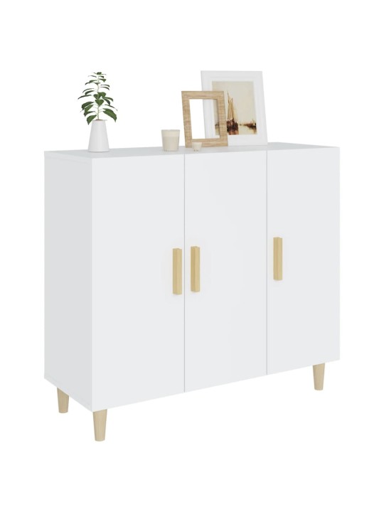 Kumode, balta, 90x34x80 cm, inženierijas koks