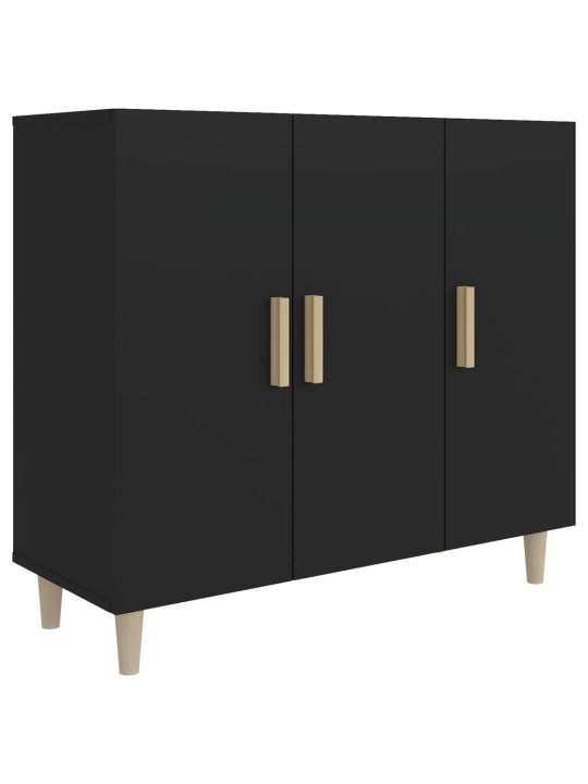 Kumode, melns, 90x34x80 cm, inženierijas koks