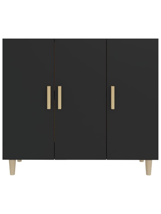 Kumode, melns, 90x34x80 cm, inženierijas koks