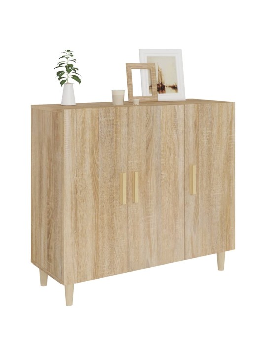 Kumode, ozolkoka krāsa, 90x34x80 cm, inženierijas koks