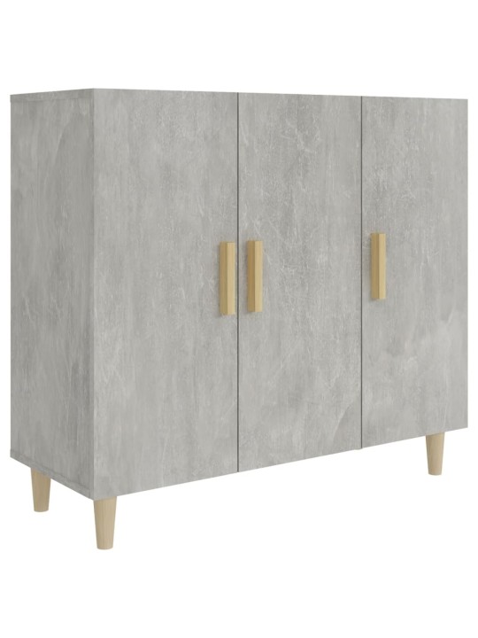 Kumode, betona pelēka, 90x34x80 cm, inženierijas koks