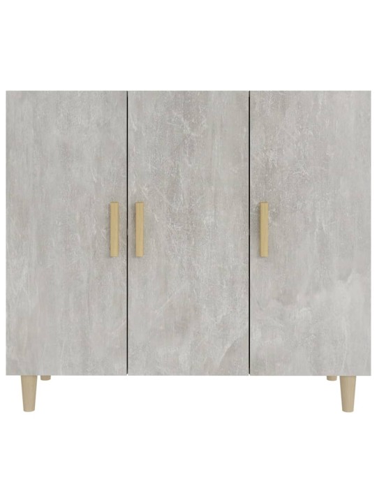 Kumode, betona pelēka, 90x34x80 cm, inženierijas koks