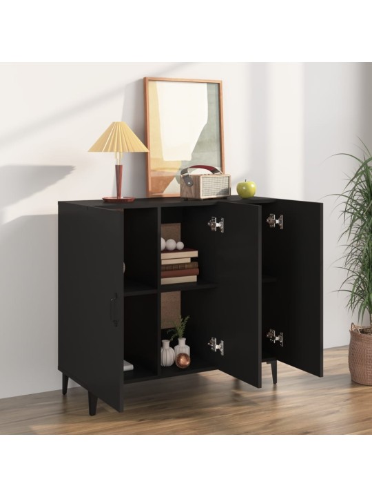 Kumode, melns, 90x34x80 cm, inženierijas koks