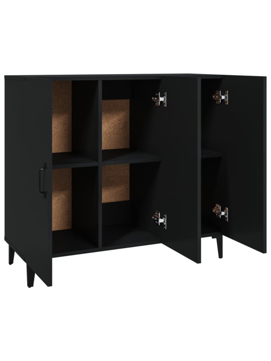 Kumode, melns, 90x34x80 cm, inženierijas koks