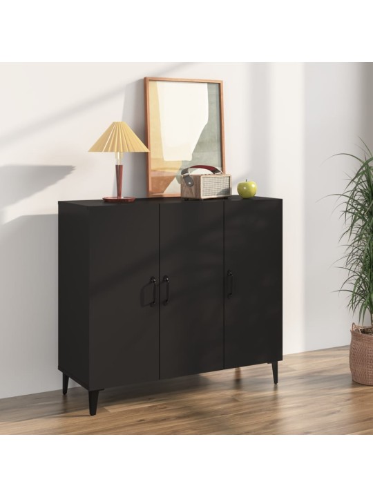 Kumode, melns, 90x34x80 cm, inženierijas koks