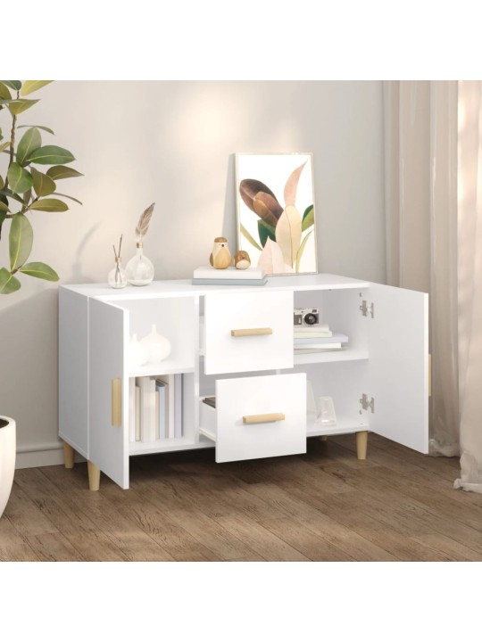 Kumode, balta, 100x36x60 cm, inženierijas koks