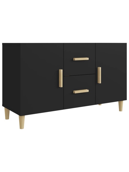 Kumode, melna, 100x36x60 cm, inženierijas koks