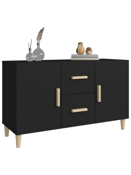 Kumode, melna, 100x36x60 cm, inženierijas koks