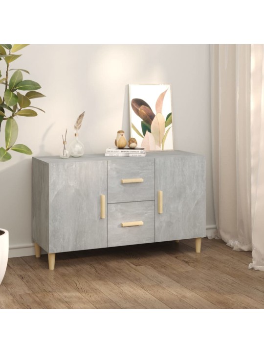 Kumode, betona pelēka, 100x36x60 cm, inženierijas koks