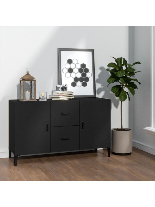 Kumode, melna, 100x36x60 cm, inženierijas koks