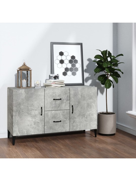 Kumode, betona pelēka, 100x36x60 cm, inženierijas koks