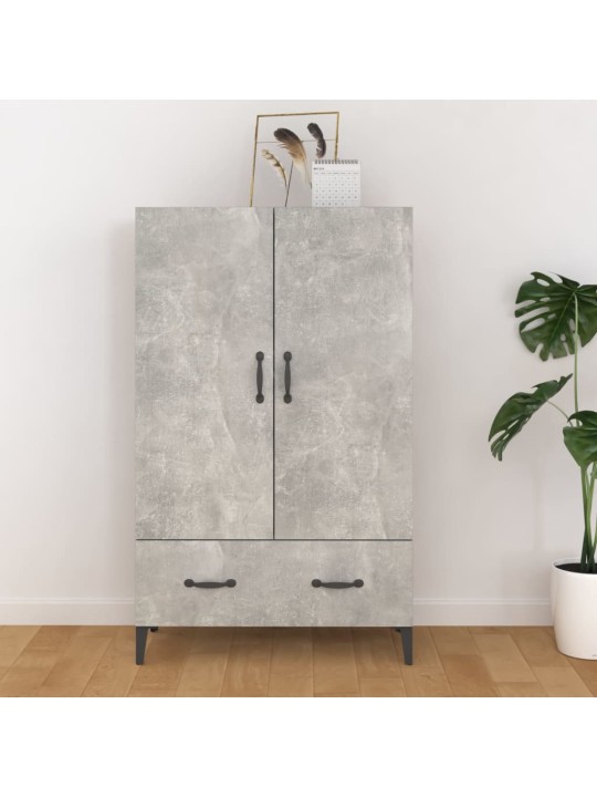 Augstais skapītis, betonpelēks, 70x31x115 cm, inženierijas koks