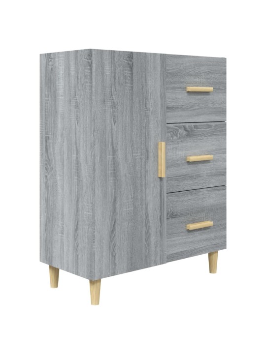 Kumode, pelēka ozolkoka, 69,5x34x90 cm, inženierijas koks