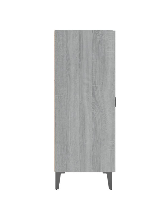 Kumode, pelēka ozolkoka, 69,5x34x90 cm, inženierijas koks