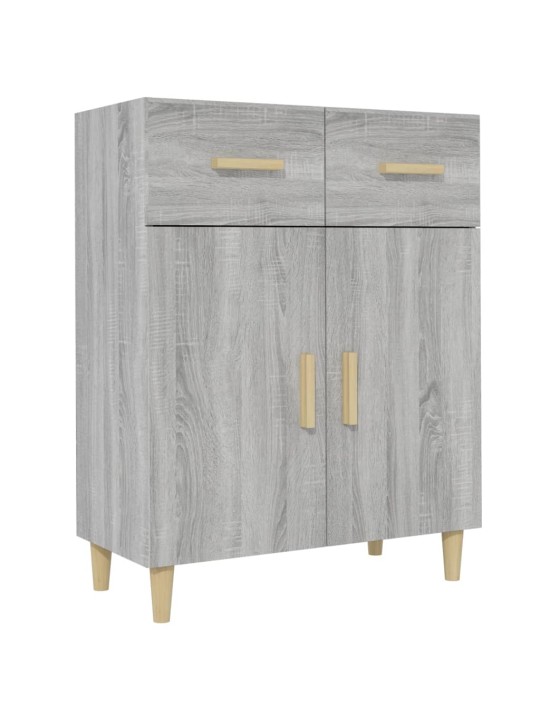 Kumode, pelēka ozolkoka krāsa, 69,5x34x89 cm, inženierijas koks