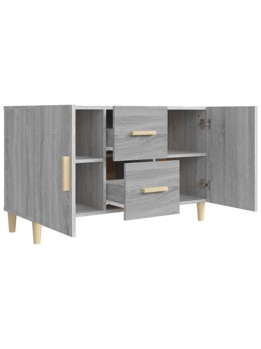 Kumode, pelēka ozolkoka krāsa, 100x36x60 cm, inženierijas koks