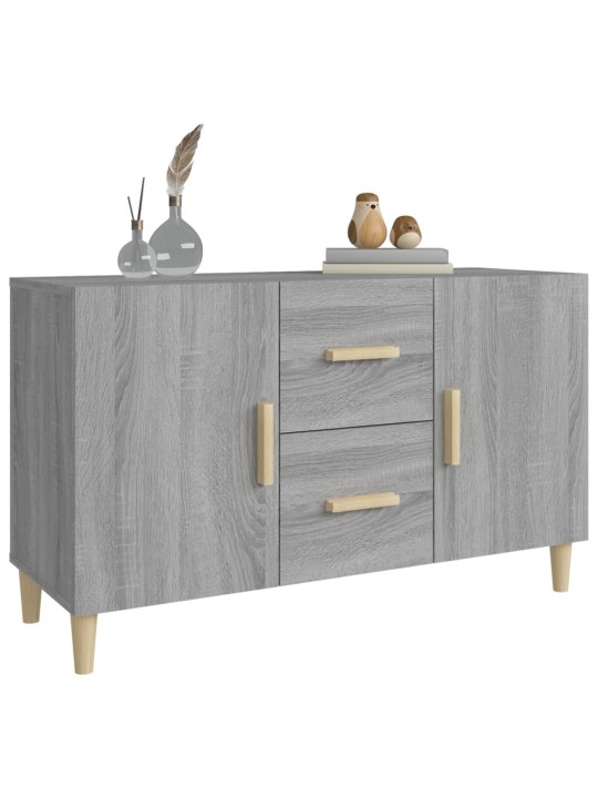 Kumode, pelēka ozolkoka krāsa, 100x36x60 cm, inženierijas koks