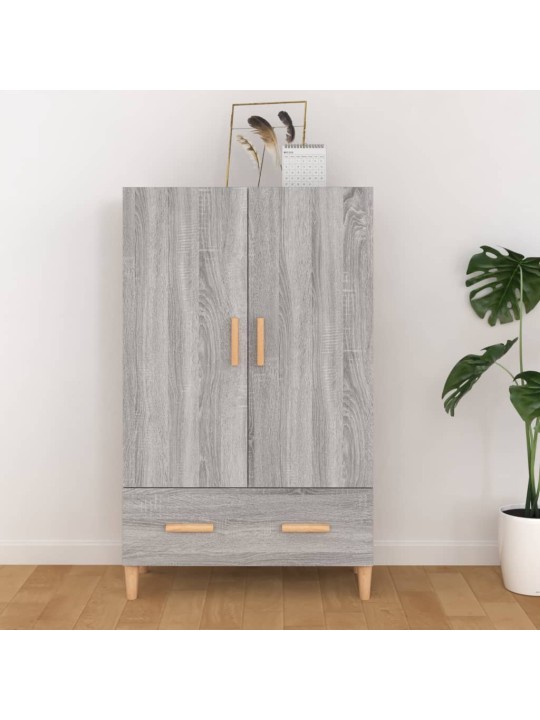 Augstais skapītis, pelēka ozola, 70x31x115cm, inženierijas koks
