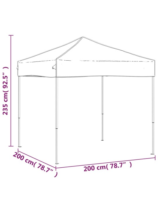 Svinību nojume, saliekama, krēmkrāsas, 2x2 m