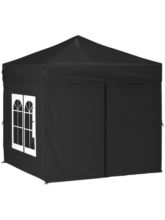 Saliekama nojume ar sienām, melna, 2x2 m
