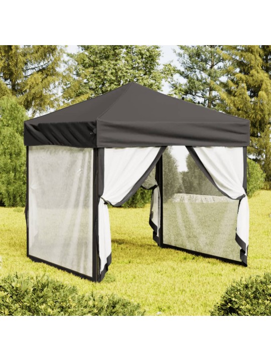 Saliekama nojume ar sienām, antracītpelēka, 2x2 m