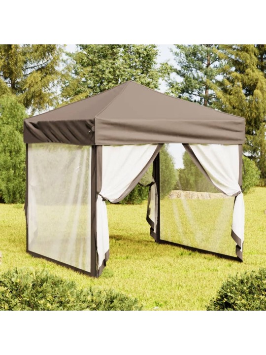 Saliekama nojume ar sienām, pelēkbrūna, 2x2 m