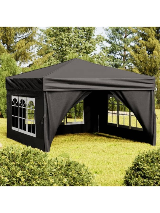 Saliekama nojume ar sienām, melna, 3x3 m