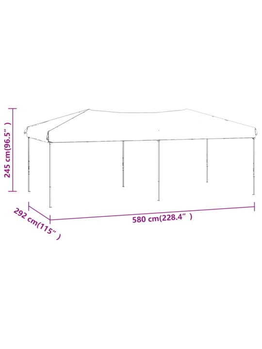 Saliekama nojume ar sienām, antracītpelēka, 3x6 m