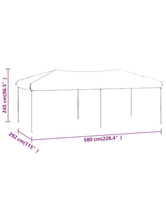 Saliekama nojume ar sienām, balta, 3x6 m