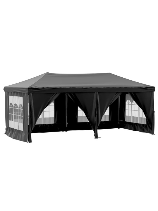 Saliekama nojume ar sienām, melna, 3x6 m