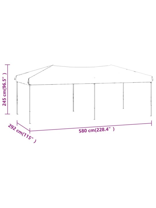 Saliekama nojume ar sienām, sarkana, 3x6 m