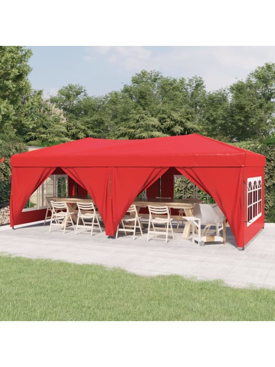 Saliekama nojume ar sienām, sarkana, 3x6 m