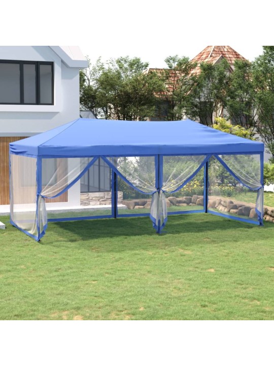 Saliekama nojume ar sienām, zila, 3x6 m
