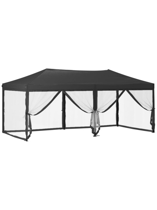 Saliekama nojume ar sienām, antracītpelēka, 3x6 m