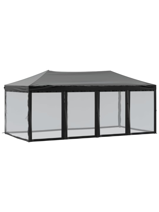 Saliekama nojume ar sienām, melna, 3x6 m