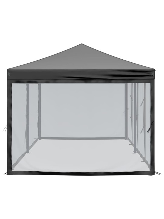 Saliekama nojume ar sienām, melna, 3x6 m