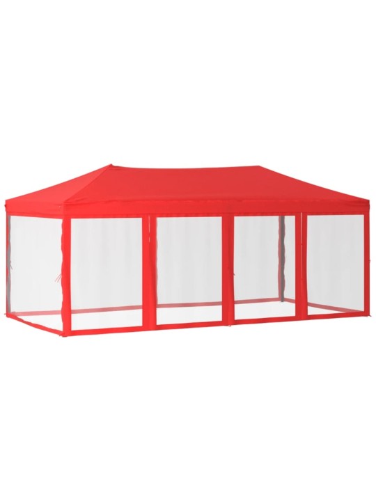 Saliekama nojume ar sienām, sarkana, 3x6 m