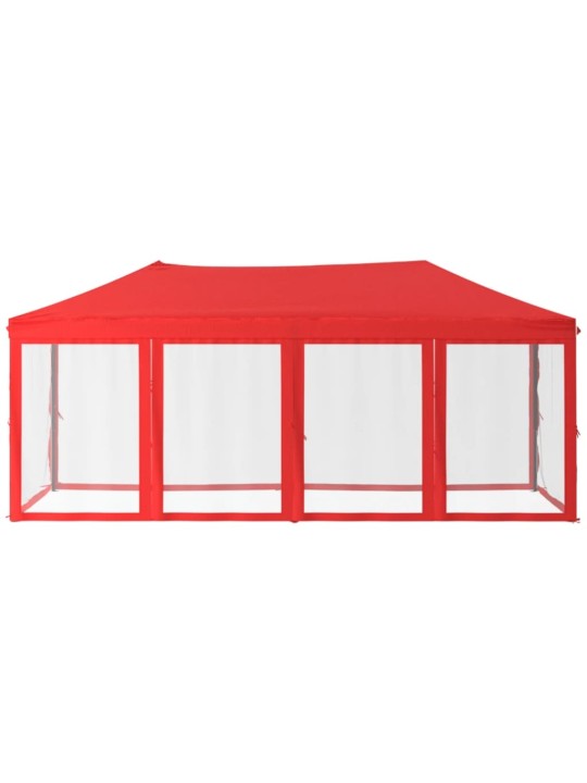 Saliekama nojume ar sienām, sarkana, 3x6 m