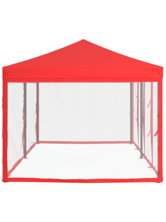 Saliekama nojume ar sienām, sarkana, 3x6 m