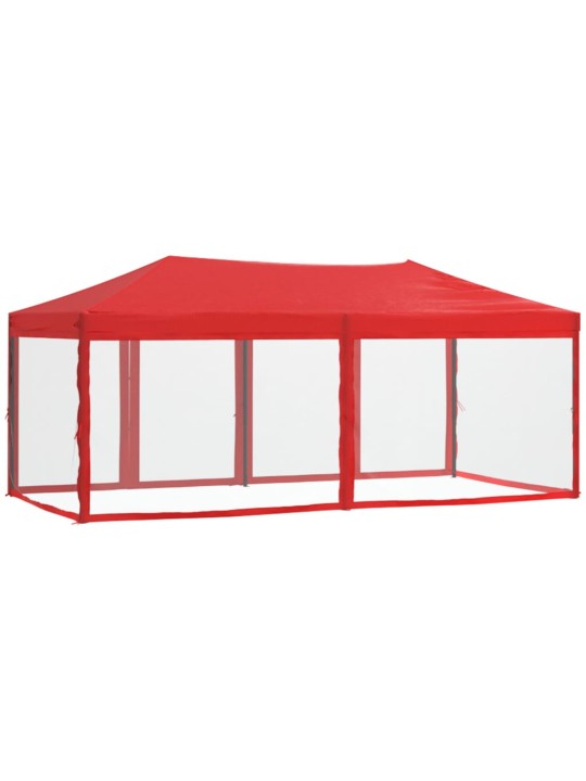 Saliekama nojume ar sienām, sarkana, 3x6 m