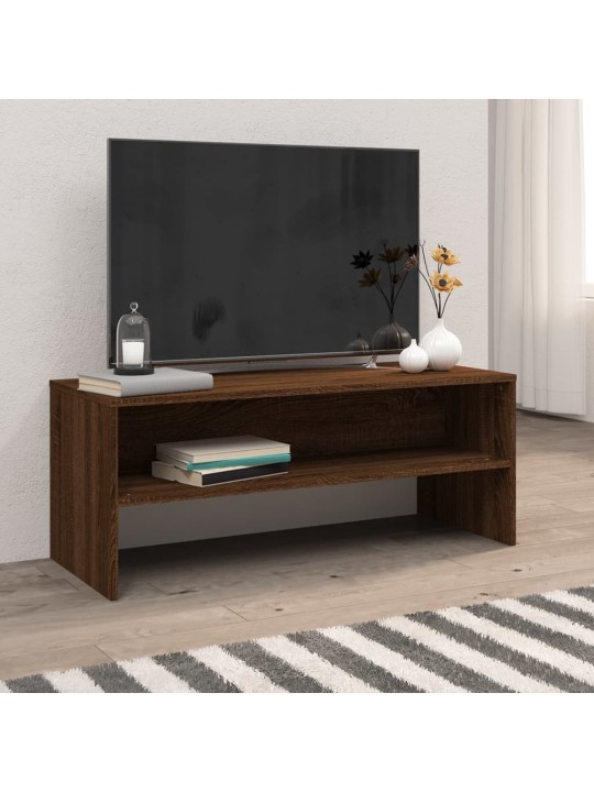 Tv skapītis, ozolkoka krāsa, 100x40x40 cm, inženierijas koks
