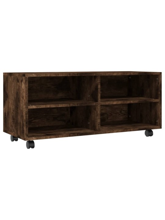 Tv skapītis ar ritenīšiem, ozola krāsa, 90x35x35 cm, koks