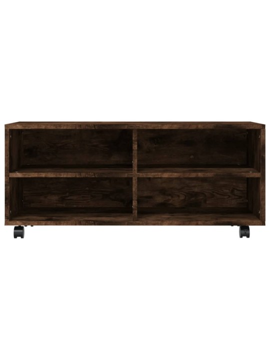 Tv skapītis ar ritenīšiem, ozola krāsa, 90x35x35 cm, koks
