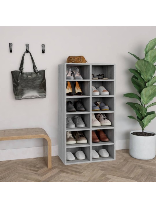 Apavu plaukts, pelēka ozolkoka, 54x34x100,5, inženierijas koks