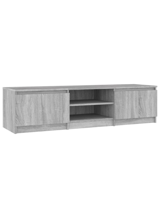 Tv skapītis, pelēka ozolkoka, 140x40x35,5 cm, inženierijas koks