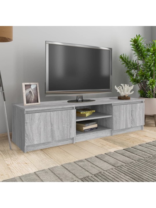 Tv skapītis, pelēka ozolkoka, 140x40x35,5 cm, inženierijas koks