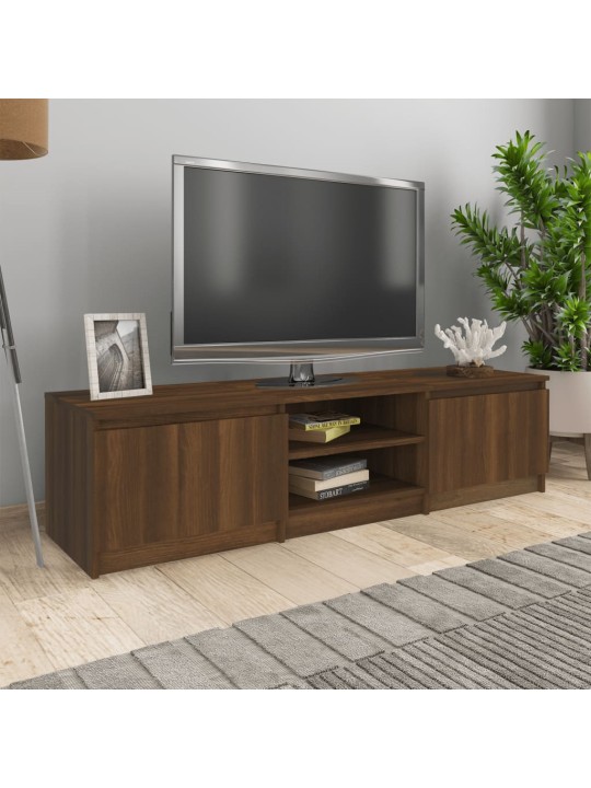 TV skapītis, brūna ozola, 140x40x35,5 cm, inženierijas koks